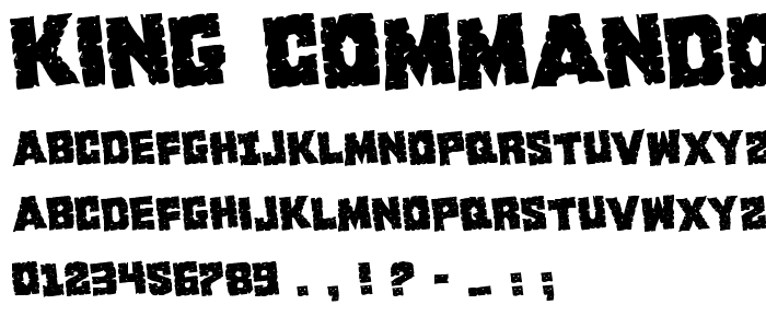 King Commando Rotate Regular font